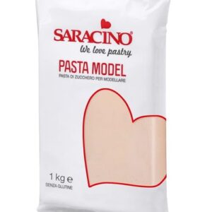 Saracino Pâte à sucre Model couleur chair à modeler de 1 kg sans gluten Made In Italy