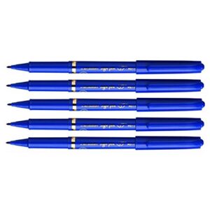 UNI-BALL Lot de 5 Feutres d'écriture Sign Pen MYT7 pointe moyenne 0,7mm bleu