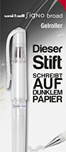 Faber-Castell 146895 Signo Stylo roller Uni-Ball UM-153, pointe : 0,6 mm Blanc