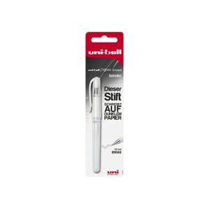 Faber-Castell 146895 Signo Stylo roller Uni-Ball UM-153, pointe : 0,6 mm Blanc