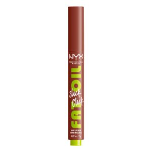 NYX Professional Makeup Baume à Lèvres Teinté Brillant, Aux Huiles Hydratantes, Hydratation Longue Durée, Formule Légère, Vegan, Fat Oil Slick Click, Teinte : Link In My Bio