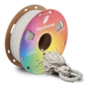 Polymaker Panchroma Filament PLA en coton mat blanc de 1,75 mm pour impression 3D, compatible avec la plupart des imprimantes 3D FDM, bobine de 1 kg