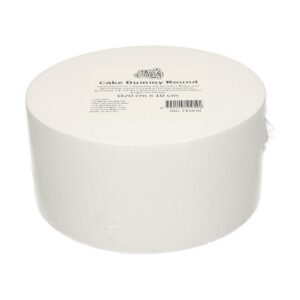 FunCakes Cake Dummy Round: Cake decorating, Reusable dummy, Make the perfect round dummy, Ø20 cm x 10 cm, White