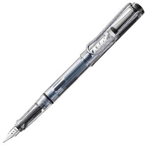 Lamy safari vista - Stylo Plume avec grip ergonomique et plume acier poli en taille EF - matière plastique robuste ASA - avec cartouche bleue T 10 - Droitier