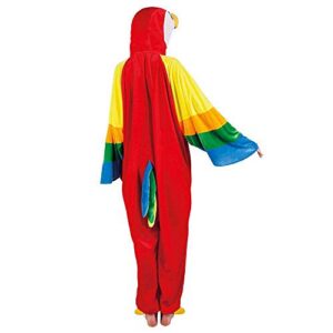 Alternative view of Boland - Costume adulte perroquet, combinaison à capuche en peluche, fermeture éclair sur le devant, animal de zoo, oiseau, carnaval, fête à thème