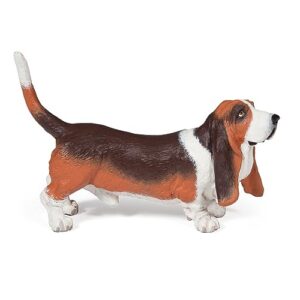 Papo - Figurine Basset Hound Réaliste - 3 Ans + - Collection Chiens Et Chats - Jeu Éducatif Animaux Domestiques - Idée Cadeau Jouet Fille Garçon