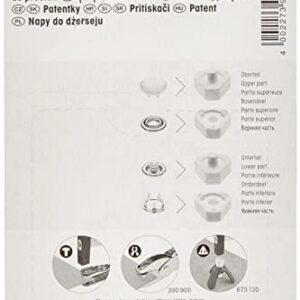 Alternative view of Prym 390120 Bouton Pression sans Couture « Jersey », Capuchon Lisse, 10mm, argenté