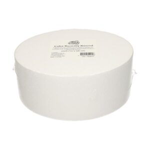 FunCakes Cake Dummy Round: Cake decorating, Reusable dummy, Make the perfect round dummy, Ø25 cm x 10 cm, White