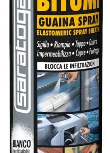 SARATOGA INT.SFORZA SPA Gaine spray bitumì à base de bitume imperméabilise et scellant 500 ml couleur blanche 54183003