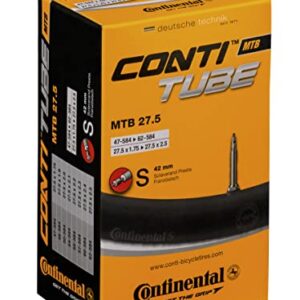 Continental ' Chambre à air Presta Valve VTT unisexe 42 mm Noir, 27,5 x 1,75 2,5 pouces/42