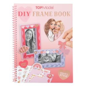 Depesche 13777 TOPModel DIY Frame Book - Livre de Bricolage pour Plier des Cadres Photo colorés, Livre créatif Comprenant 6 Feuilles d'autocollants avec des Accessoires