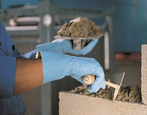 Gant Jersette 300 travaux Long Ue durée Protection produits chimiques Risques Mécaniques Confort Bleu Taille 6 – Image 4