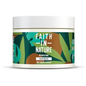 Faith In Nature Masque Capillaire Bio à la Noix de Coco et au Beurre de Karité, Hydratant pour Cheveux et Cuir Chevelu Secs, Végan, Sans SLS, Silicones ni Parabènes, 300 ml