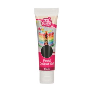 FunCakes Food Colour Gel Noir: Colorant Alimentaire Gel Concentré pour le Fondant, la Pâte d'Amande, la Crème. Dosage Simple et Facile. Créer des Couleurs Vives. Halal. 30 g