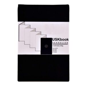 Sennelier USKbook Concertina Urban Carnet de croquis multimédia 340 g/m² Couverture lin noir