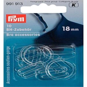 Prym Bra Accessories, Transparent, 18mm, Kst,Trasparente,10 Pezzi