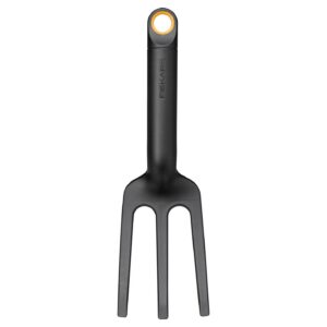 Fiskars Serfouette à 3 Dents, Longueur : 28 cm, Plastique Renforcé de Fibres de Verre, Noir/Orange, Solid, 1072103
