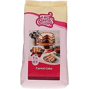 FunCakes Mix pour Gâteau aux carottes, faites facilement un délicieux gâteau aux carottes épicé et moelleux, Halal. 500 g.