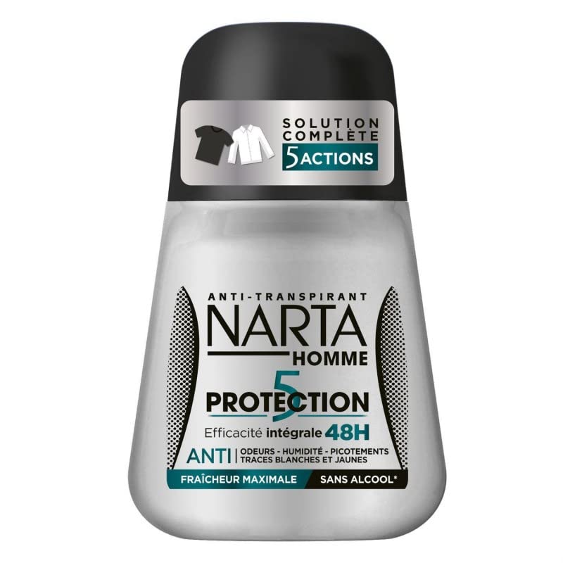 NARTA - Déodorant À Bille Homme Protection 5 50Ml - le Lot De 4