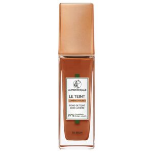 La Provençale - Le Fond de Teint Soin Lumière - Couvrance Moyenne - Enrichi en Huile d'Olive Bio AOP Provence et En Pigments Minéraux - Tous Types de Peaux - Teinte : 50 Brun - 30 ml