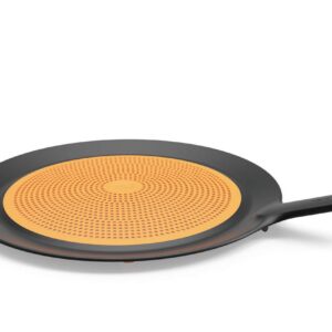 Fiskars Couvercle antiprojections, Ø 30 cm, Plastique/Silicone, Functional Form, Noir/Orange, 1027305