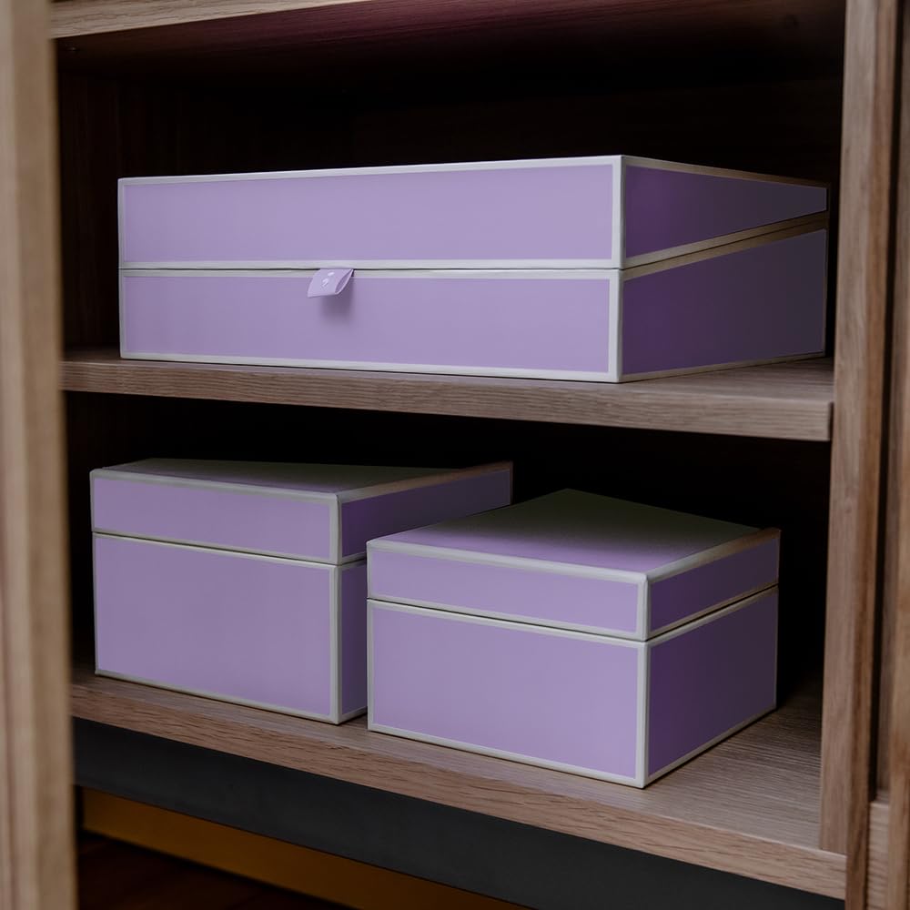 Semikolon 370090 Boîte à documents - Boîte de rangement pour documents A4, 31,5 x 26 x 10 cm - lilac silk violet – Image 3