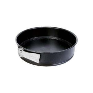Dr Oetker 1435 Moule à manqué, Moule à charnière, Moule à manqué à charnière, Moule à gâteau, Moule rond, Moule pâtisserie, Acier inoxydable, Noir, 26 x 6,5 cm