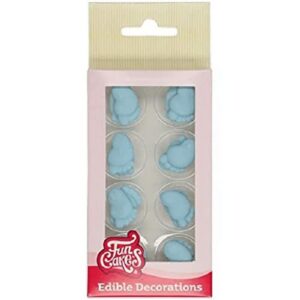 FunCakes Sugar Decorations Baby Feet Blue: Prêt à l'emploi pour la décoration de gâteaux, parfait pour les cupcakes, muffins et plus, certifié sans gluten, Set / 16