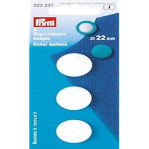 Prym 323237 Boutons à recouvrir, 22mm, blanc