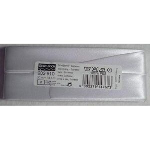 Prym 903810 Biais Satin Duchesse, 40/20mm, blanc, 3,5m