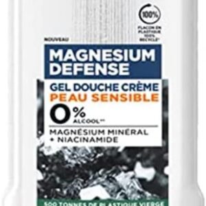 L'Oréal Men Expert - Gel Douche Crème Hypoallergénique pour Homme - Hydrate & Nettoie - Enrichi en Magnésium Minéral - Pour Peaux Sensibles - Magnesium Defense - 1 x 300 ml