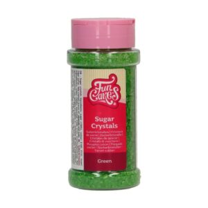 FunCakes Sugar Crystals -Vert-: Saupoudrage pour gâteaux, excellent goût, parfait pour la décoration de gâteaux, saupoudrage pour cupcakes. 80 g.