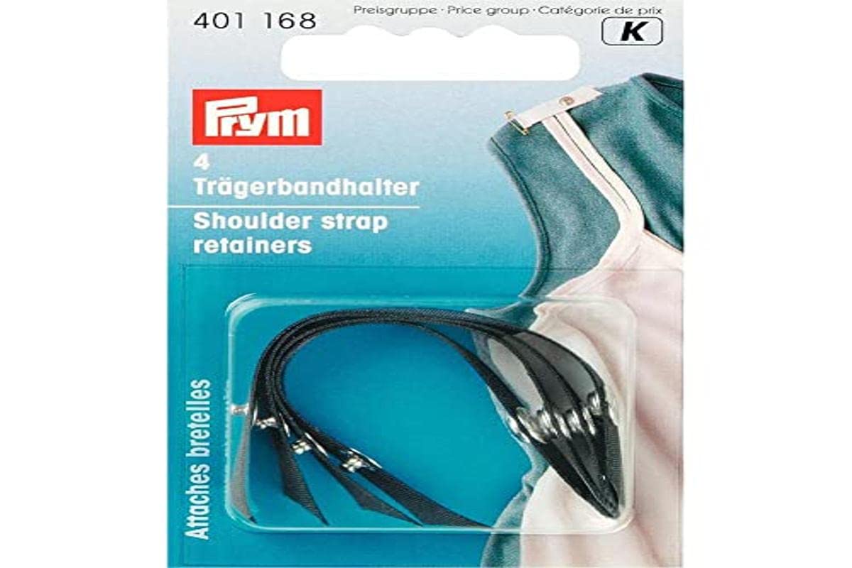 PRYM-Consumer Shoulder Strap Retainers, Black, One Size