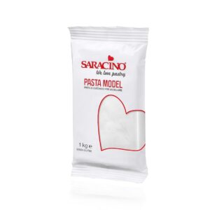 Saracino Pâte À Sucre Model Blanche À Modeler De 1 Kg Sans Gluten Made In Italy