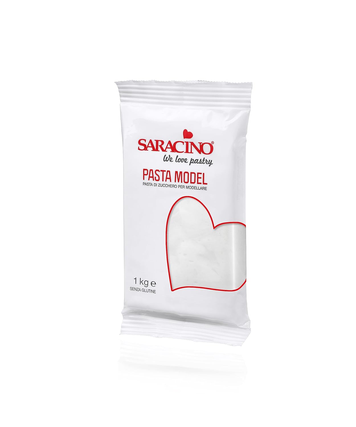 Saracino Pâte À Sucre Model Blanche À Modeler De 1 Kg Sans Gluten Made In Italy
