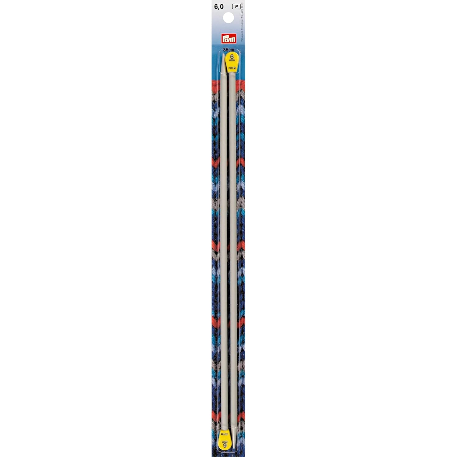 Prym 191469 Aiguilles à Tricoter à Boule alu Gris-Perle 35 cm 6,00 mm