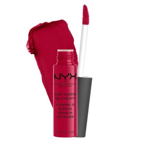 NYX Professional Makeup Rouge à Lèvres Soft Matte Lip Cream, Fini Mat Crémeux, Couleur Ultra-Pigmentée, Tenue Longue Durée, Teinte : Monte Carlo
