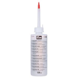 Prym Huile universelle 610995 130 ml pour machine à coudre domestique et industrielle, huile lubrifiante pour travaux manuels, bricolage et couture, entretien précis pour un fonctionnement durable