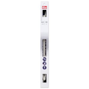 Prym 190 311 Single-Point Ergonomic Knitting Needle 8mm/30cm, White, One Size