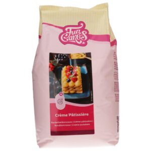 FunCakes Mix pour Crème Pâtissière, Facile à utiliser, Crème pâtissière délicieuse pour garnir les gâteaux, cupcakes et autres friandises, Ajoutez uniquement de l'eau, Halal. 4 kg