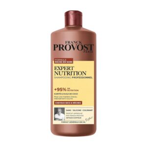 FRANCK PROVOST Expert Nutrition - Shampooing Professionnel - Formule Riche En Soin - Karité & Huile De Coco - Sans Silicone & Sans Colorant - Cheveux Secs & Rêches - Format Généreux 500 ml