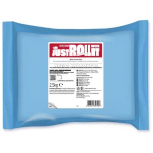 Renshaw - Fondant White 2.5kg, Pâte à Sucre Prêt à l'Emploi, Optimal pour Recouvrir et Décorer Gâteaux, Cupcakes et Biscuits, Blanc, 2.5 kg