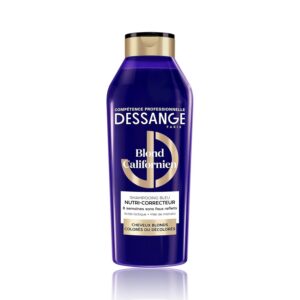 DESSANGE - Shampoing Bleu Nutri-Correcteur Blond Californien - Acide Lactique & Miel De Manuka - Nourrit & Neutralise Les Reflets Jaunes - Cheveux Blonds, Colorés, Décolorés - 280ml