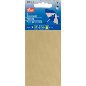 Rustine autocollante en nylon 18 x 10 cm, réparation habillement pluie, tentes de camping beige