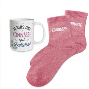STC Coffret mug chaussettes paillettes affectif connasse