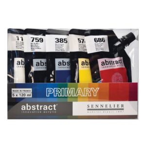 Sennelier Lot de peinture abstraite 5P, couleurs primaires, taille unique