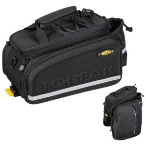 Topeak MTX 2.0 TrunkBag DXP Sac de vélo résistant à l'eau avec côtés Extensibles Compatible avec Tous Les Porte-Bagages MTX QuickTrack 2.0 Noir