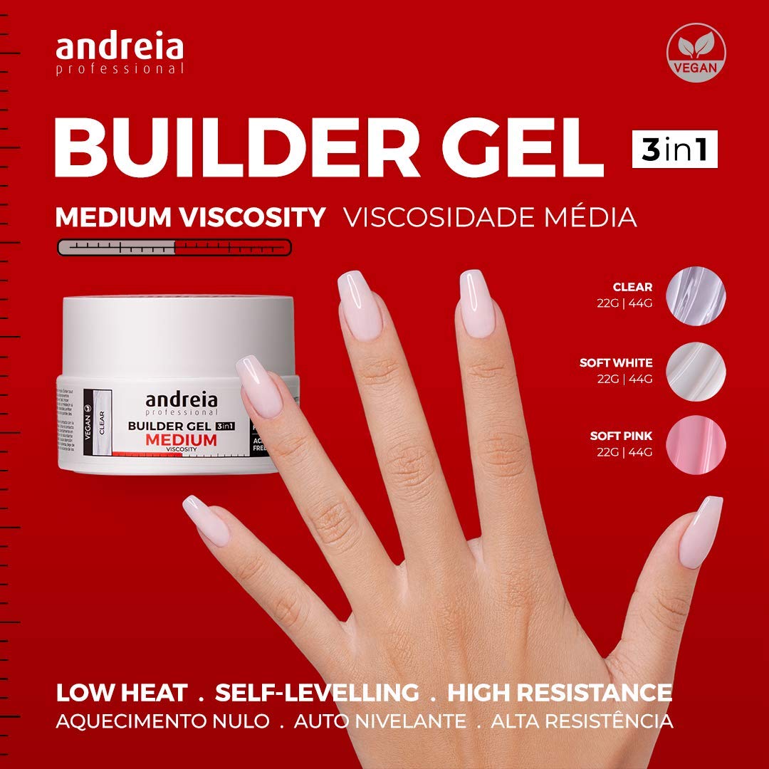 Gel de Construction 3 en 1 Viscosité Moyenne Clear 44 g - Vegan – Image 2