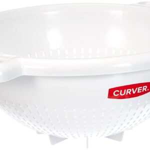 Curver Passoire à Pieds - pour légumes, pâtes, Riz - Facile à Laver -sans BPA - 25,4 x 31 x 11,2 cm - Blanc