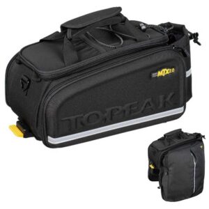 Topeak MTX 2.0 TrunkBag EXP Sac de vélo résistant à l'eau avec côtés Extensibles Compatible avec Tous Les Porte-Bagages MTX QuickTrack 2.0 Noir